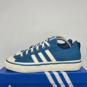 New adidas Lifestyle Nizza RF 74 Active Teal Off White Men's Shoes Size 10